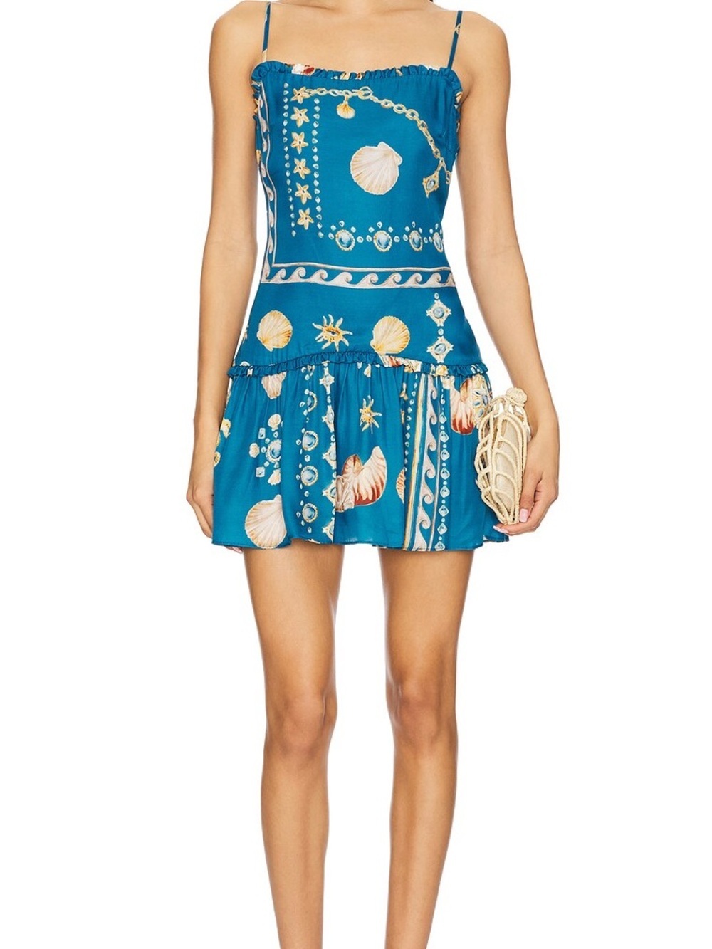 ROAME Louie Dress Vintage Treasures Marine Seashell Print NWT Coastal Mermaid